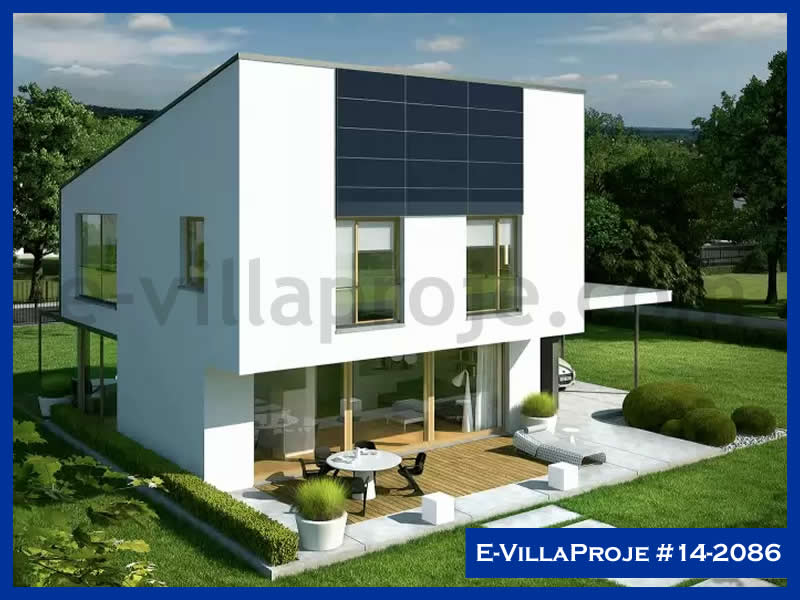 CVL-14-2086 • 195 m² 5+1 Dubleks Çelik Villa - Mimari Kat Planı ve Dış Cephe