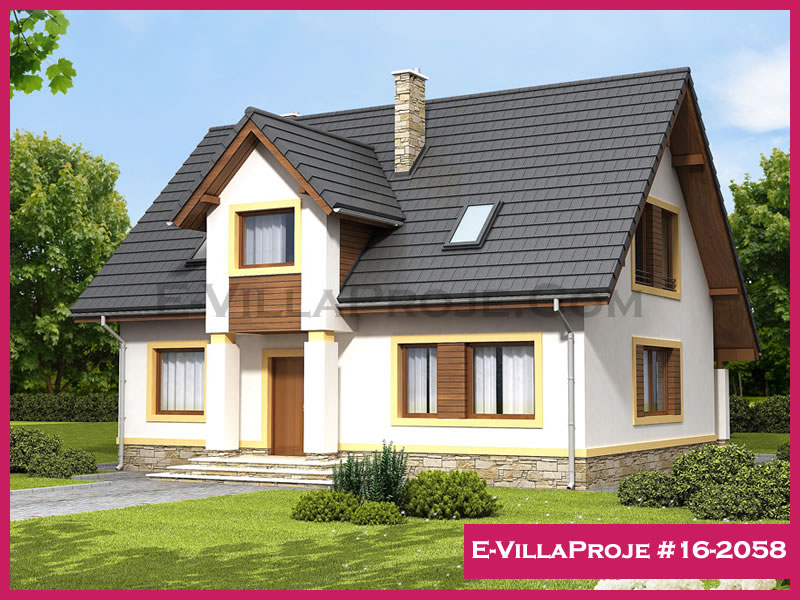 CVL-16-2058 • 196 m² 5+1 Dubleks Çelik Villa - Mimari Kat Planı ve Dış Cephe
