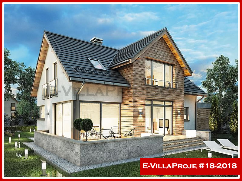 CVL-18-2018 • 196 m² 5+1 Dubleks Çelik Villa - Mimari Kat Planı ve Dış Cephe