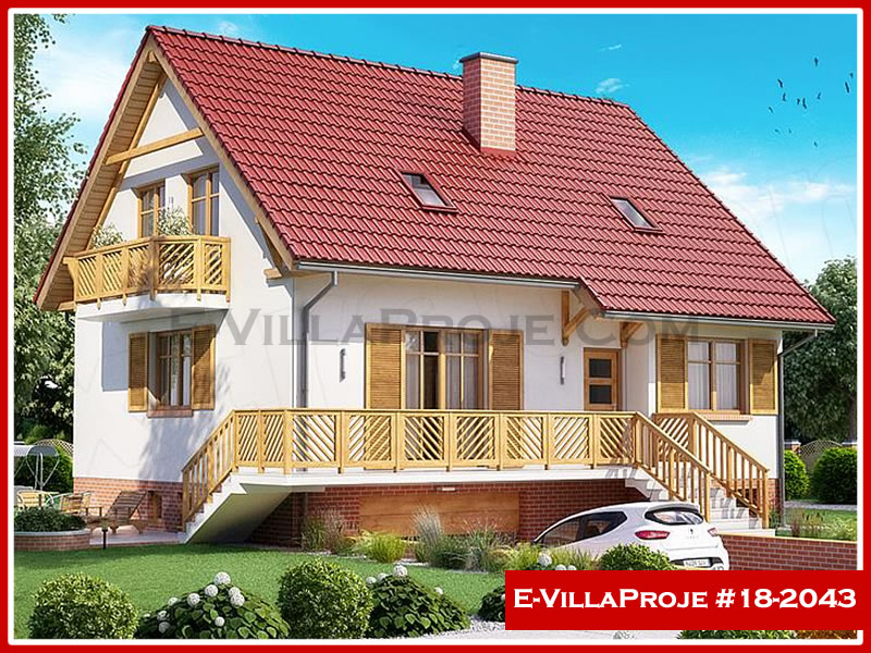 CVL-18-2043 • 197 m² 5+1 Dubleks Çelik Villa - Mimari Kat Planı ve Dış Cephe