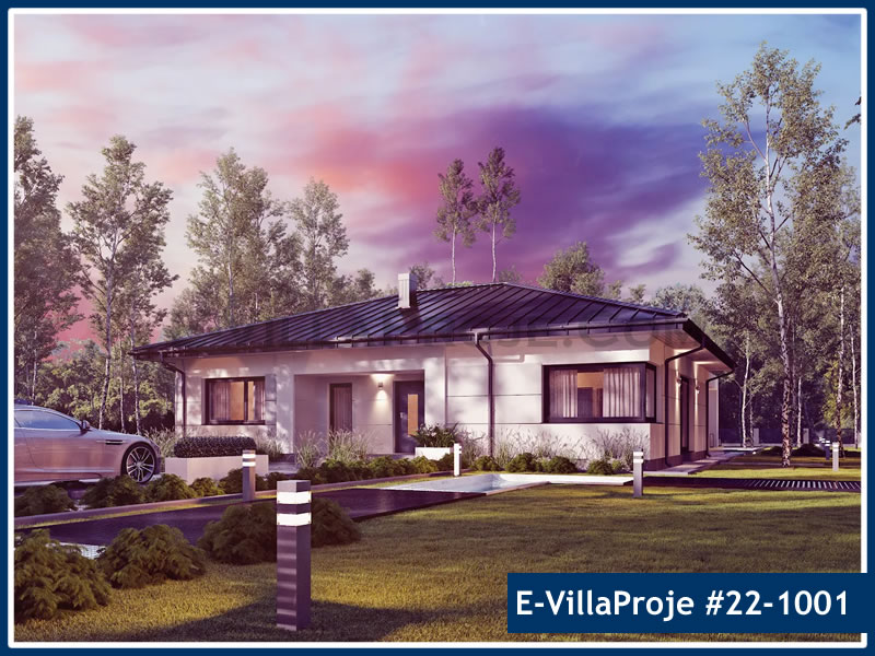 CVL-22-1001 • 197 m² 5+1 Tek Katlı Çelik Villa - Mimari Kat Planı ve Dış Cephe