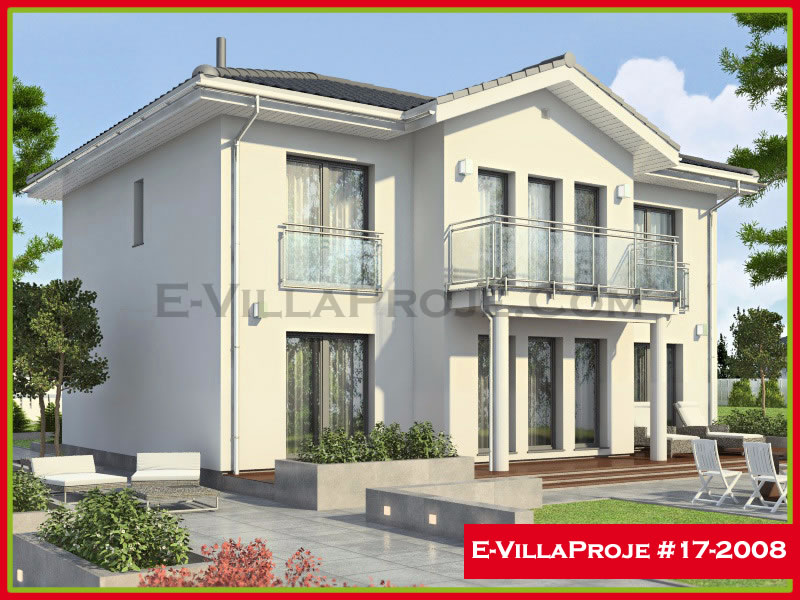 CVL-17-2008 • 198 m² 5+1 Dubleks Çelik Villa - Mimari Kat Planı ve Dış Cephe