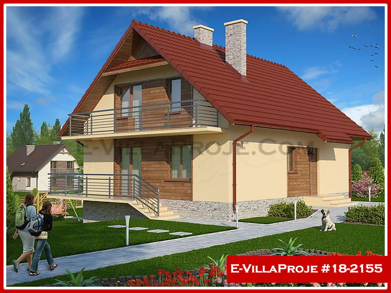 CVL-18-2155 • 198 m² 5+1 Dubleks Çelik Villa - Mimari Kat Planı ve Dış Cephe
