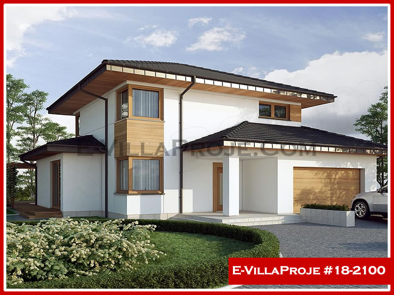 CVL-18-2100 • 198 m² 5+1 Dubleks Çelik Villa - Mimari Kat Planı ve Dış Cephe