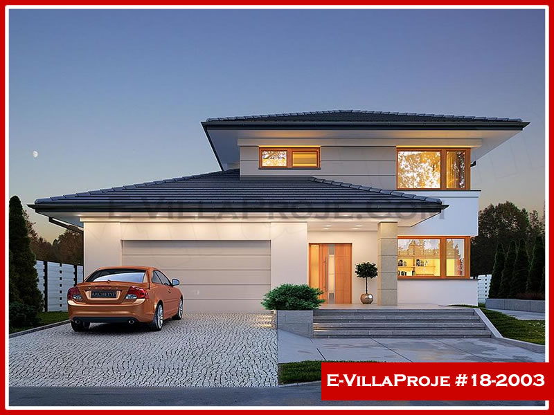 CVL-18-2003 • 199 m² 5+1 Dubleks Çelik Villa - Mimari Kat Planı ve Dış Cephe