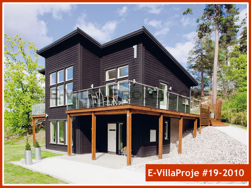CVL-19-2010 • 199 m² 5+1 Dubleks Çelik Villa - Mimari Kat Planı ve Dış Cephe