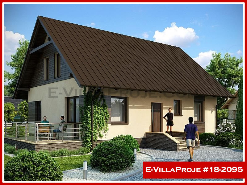 CVL-18-2095 • 199 m² 5+1 Dubleks Çelik Villa - Mimari Kat Planı ve Dış Cephe