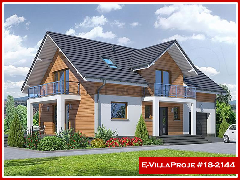 CVL-18-2144 • 200 m² 5+1 Dubleks Çelik Villa - Mimari Kat Planı ve Dış Cephe