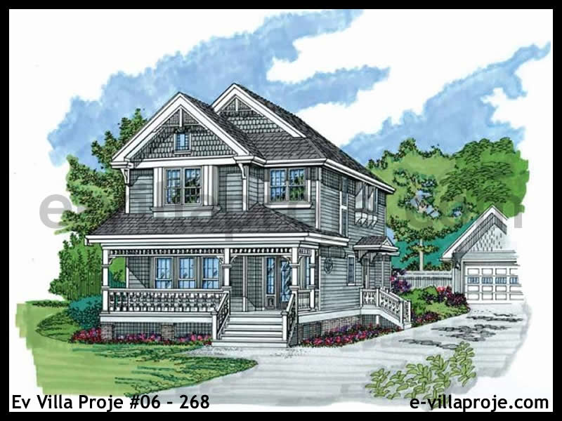 CVL-06-268 • 200 m² 5+1 Dubleks Çelik Villa - Mimari Kat Planı ve Dış Cephe