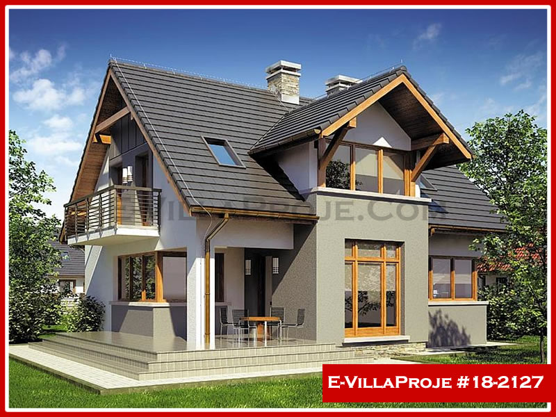 CVL-18-2127 • 201 m² 5+1 Dubleks Çelik Villa - Mimari Kat Planı ve Dış Cephe