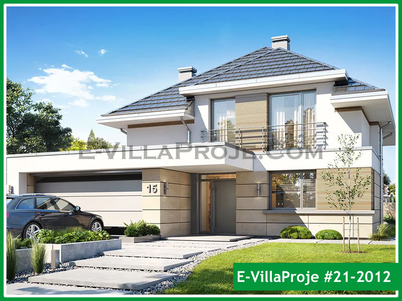 CVL-21-2013 • 201 m² 5+1 Dubleks Çelik Villa - Mimari Kat Planı ve Dış Cephe