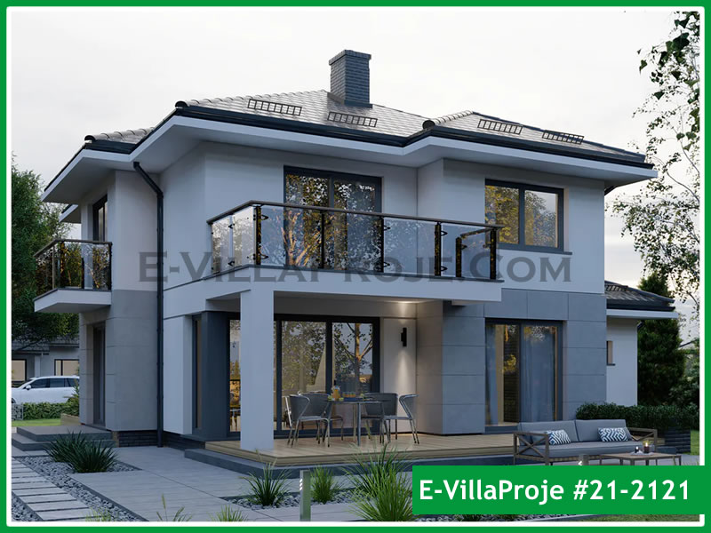 CVL-21-2121 • 202 m² 5+1 Dubleks Çelik Villa - Mimari Kat Planı ve Dış Cephe