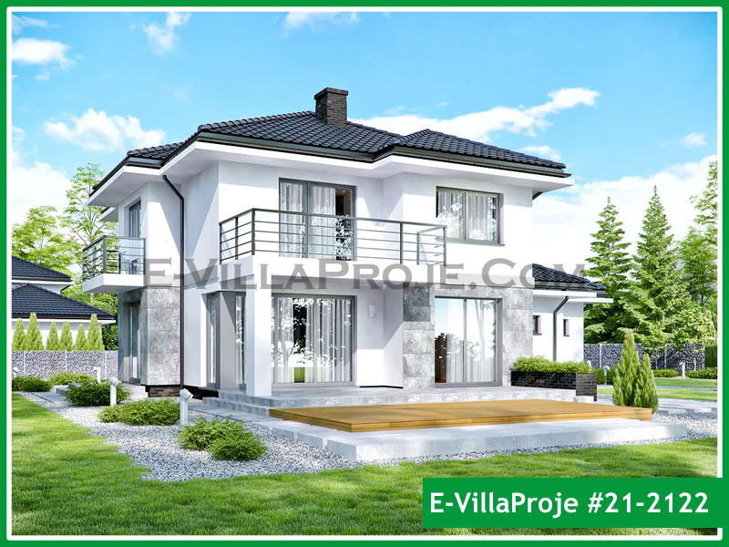 CVL-21-2122 • 202 m² 5+1 Dubleks Çelik Villa - Mimari Kat Planı ve Dış Cephe