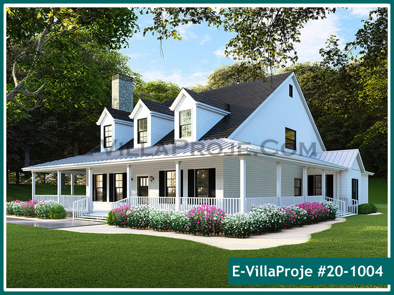 CVL-20-1004 • 202 m² 5+1 Tek Katlı Çelik Villa - Mimari Dış Cephe ve Kat Planı