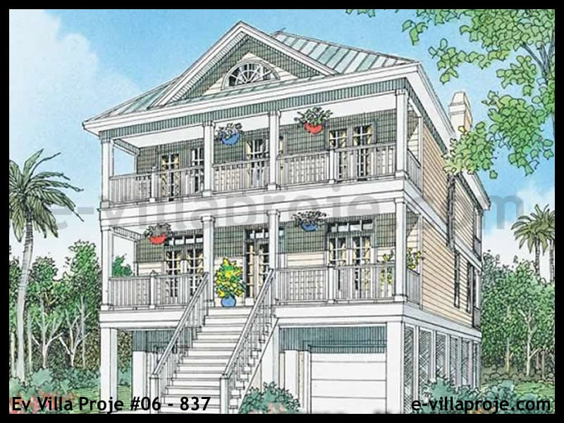 CVL-06-837 • 202 m² 5+1 Tripleks Çelik Villa - Mimari Kat Planı ve Dış Cephe