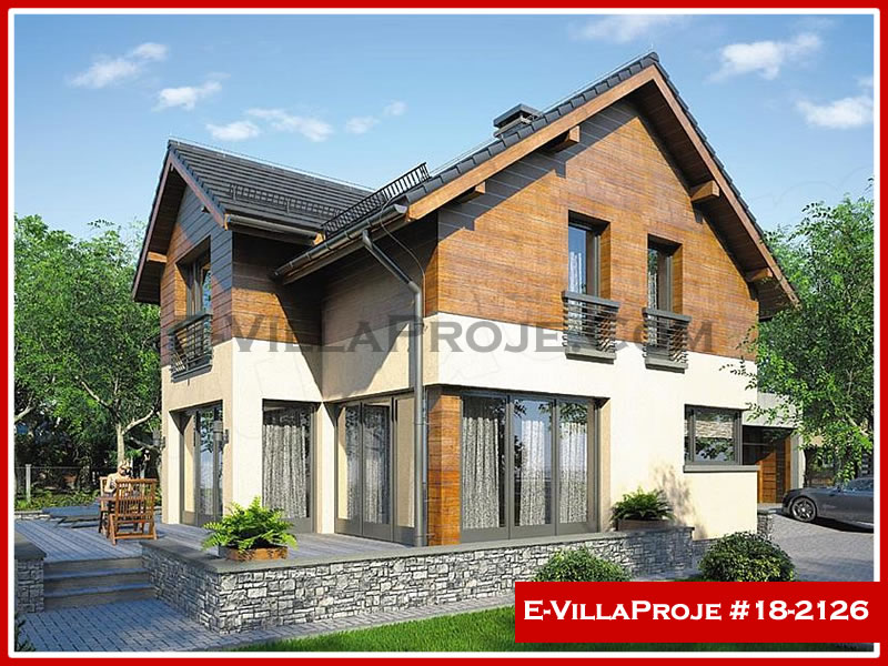 CVL-18-2126 • 203 m² 5+1 Dubleks Çelik Villa - Mimari Kat Planı ve Dış Cephe