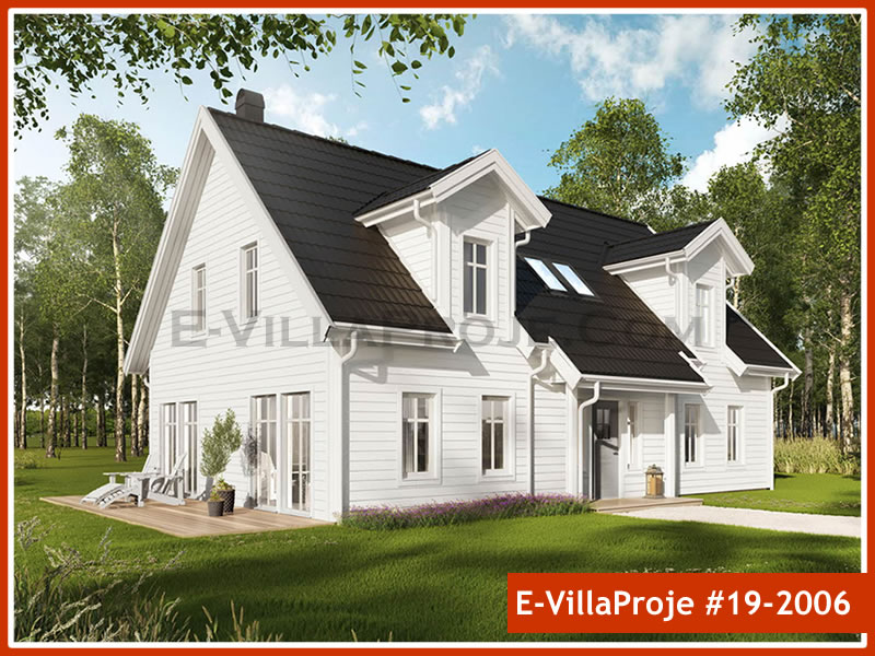 CVL-19-2006 • 203 m² 5+1 Dubleks Çelik Villa - Mimari Kat Planı ve Dış Cephe