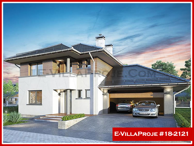 CVL-18-2121 • 204 m² 5+1 Dubleks Çelik Villa - Mimari Kat Planı ve Dış Cephe
