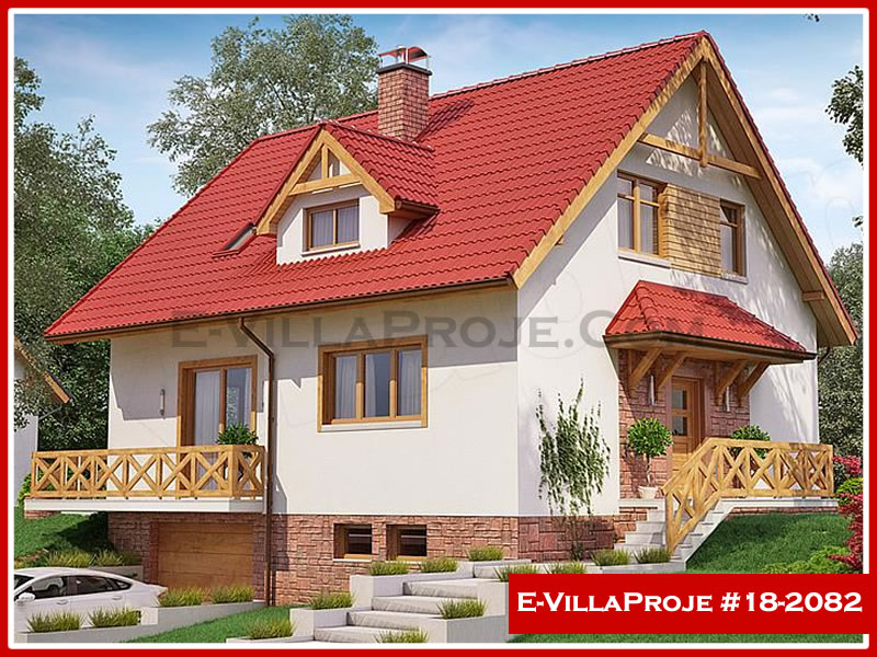 CVL-18-2082 • 204 m² 5+1 Dubleks Çelik Villa - Mimari Kat Planı ve Dış Cephe