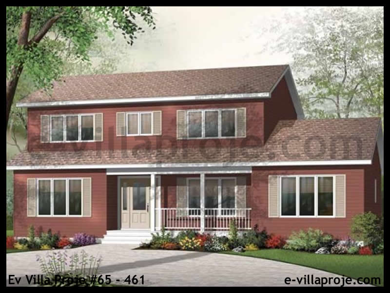 CVL-65-461 • 204 m² 5+1 Dubleks Çelik Villa - Mimari Dış Cephe ve Kat Planı