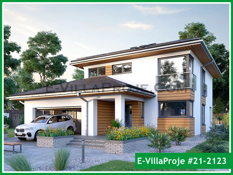 CVL-21-2123 • 204 m² 5+1 Dubleks Çelik Villa - Mimari Kat Planı ve Dış Cephe