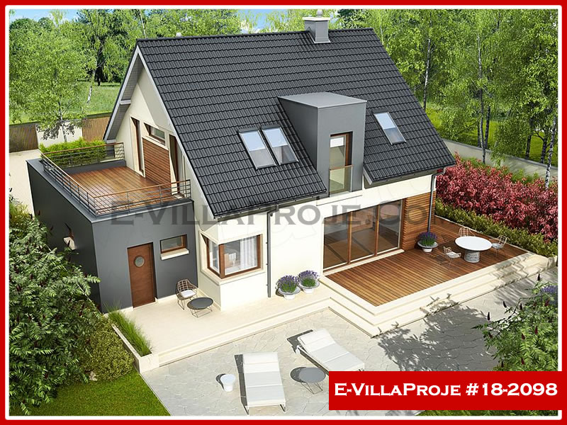 CVL-18-2098 • 205 m² 5+1 Dubleks Çelik Villa - Mimari Kat Planı ve Dış Cephe