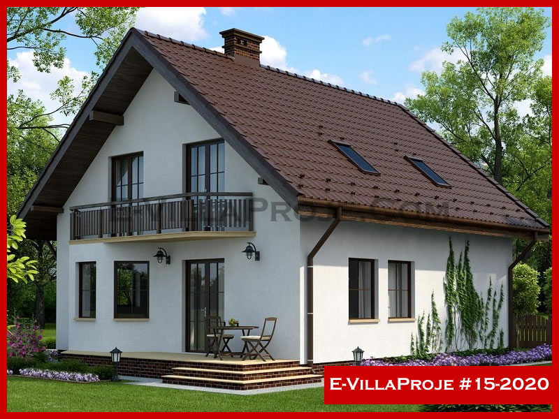 CVL-15-2020 • 205 m² 5+1 Dubleks Çelik Villa - Mimari Kat Planı ve Dış Cephe