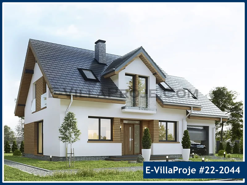 CVL-22-2044 • 206 m² 5+1 Dubleks Çelik Villa - Mimari Kat Planı ve Dış Cephe
