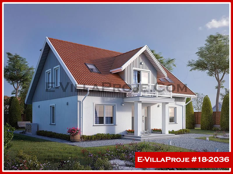 CVL-18-2036 • 206 m² 5+1 Dubleks Çelik Villa - Mimari Kat Planı ve Dış Cephe
