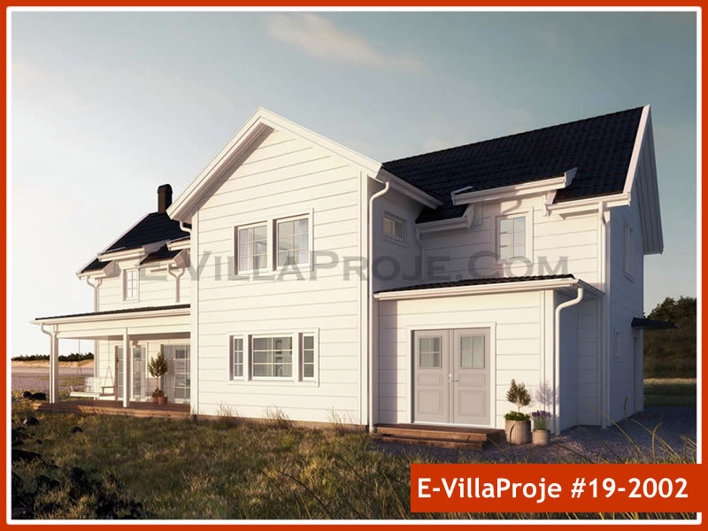 CVL-19-2002 • 207 m² 5+1 Dubleks Çelik Villa - Mimari Kat Planı ve Dış Cephe