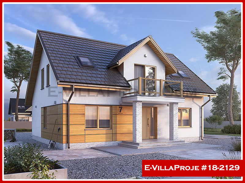 CVL-18-2129 • 207 m² 5+1 Dubleks Çelik Villa - Mimari Kat Planı ve Dış Cephe
