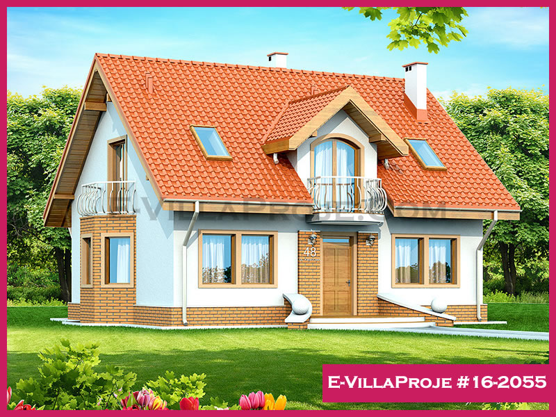 CVL-16-2055 • 208 m² 5+1 Dubleks Çelik Villa - Mimari Kat Planı ve Dış Cephe