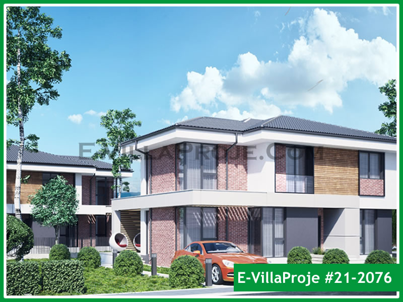 CVL-21-2076 • 208 m² 5+1 Dubleks Çelik Villa - Mimari Kat Planı ve Dış Cephe