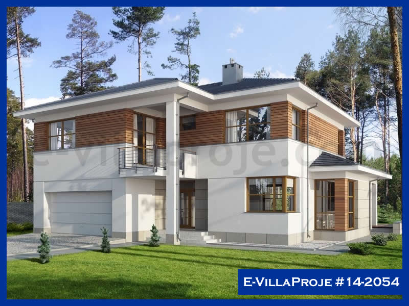 CVL-14-2054 • 210 m² 5+1 Dubleks Çelik Villa - Mimari Kat Planı ve Dış Cephe