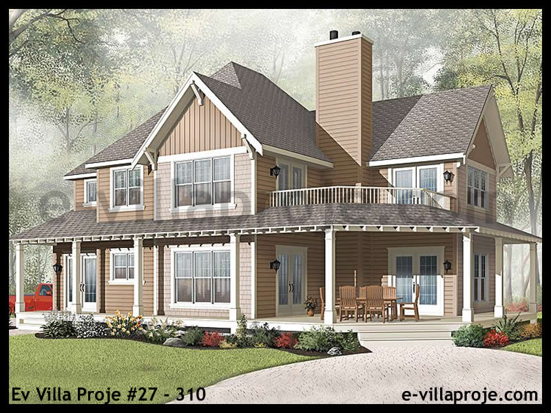 CVL-27-310 • 210 m² 5+1 Dubleks Çelik Villa - Mimari Kat Planı ve Dış Cephe