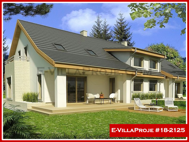 CVL-18-2125 • 211 m² 5+1 Dubleks Çelik Villa - Mimari Kat Planı ve Dış Cephe