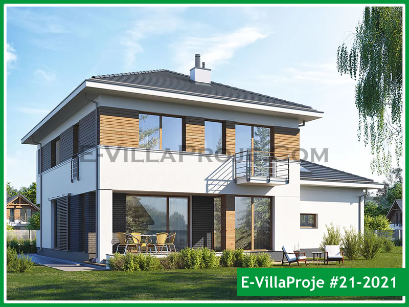 CVL-21-2021 • 211 m² 5+1 Dubleks Çelik Villa - Mimari Kat Planı ve Dış Cephe