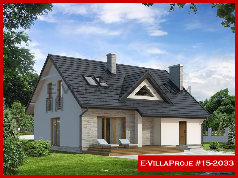 CVL-15-2033 • 212 m² 5+1 Dubleks Çelik Villa - Mimari Kat Planı ve Dış Cephe