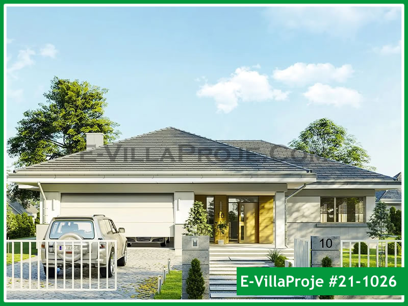 CVL-21-1026 • 212 m² 5+1 Tek Katlı Çelik Villa - Mimari Kat Planı ve Dış Cephe