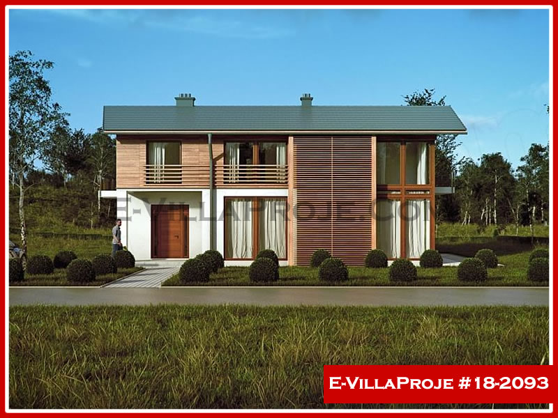 CVL-18-2093 • 213 m² 5+1 Dubleks Çelik Villa - Mimari Kat Planı ve Dış Cephe