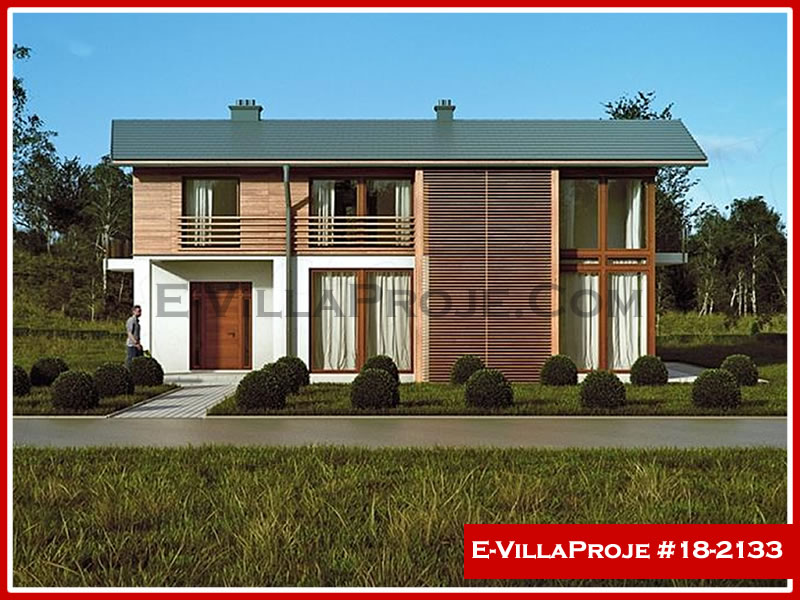 CVL-18-2133 • 214 m² 5+1 Dubleks Çelik Villa - Mimari Kat Planı ve Dış Cephe