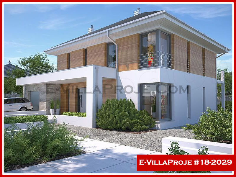 CVL-18-2029 • 214 m² 5+1 Dubleks Çelik Villa - Mimari Kat Planı ve Dış Cephe