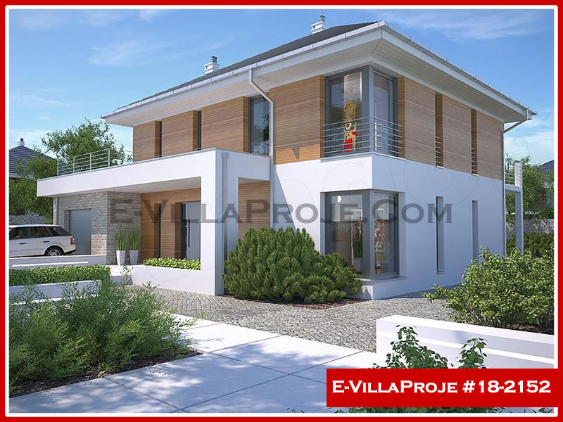 CVL-18-2152 • 214 m² 5+1 Dubleks Çelik Villa - Mimari Kat Planı ve Dış Cephe
