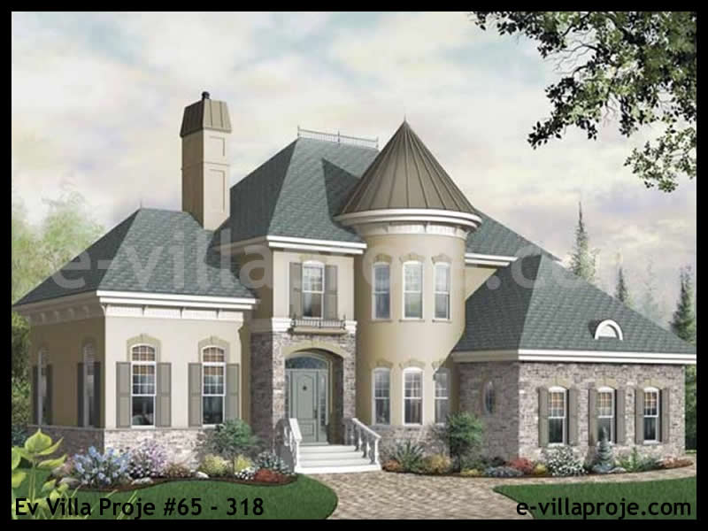 CVL-65-318 • 215 m² 5+1 Dubleks Çelik Villa - Mimari Kat Planı ve Dış Cephe