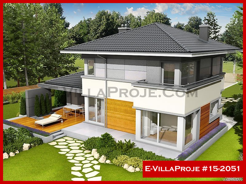 CVL-15-2051 • 215 m² 5+1 Dubleks Çelik Villa - Mimari Kat Planı ve Dış Cephe