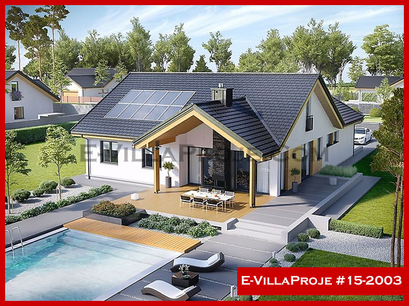 CVL-15-2003 • 215 m² 5+1 Dubleks Çelik Villa - Mimari Dış Cephe ve Kat Planı