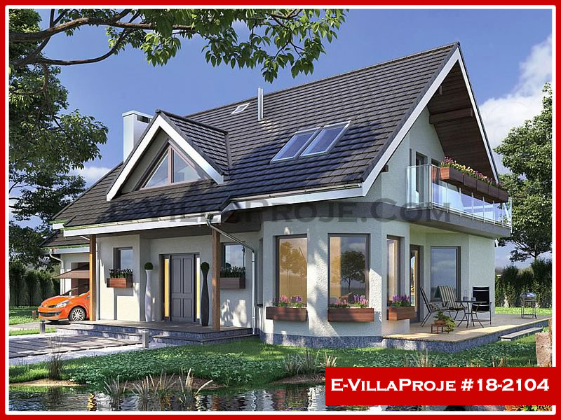 CVL-18-2104 • 216 m² 5+1 Dubleks Çelik Villa - Mimari Kat Planı ve Dış Cephe