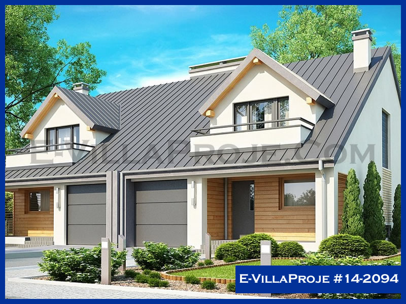 CVL-14-2094 • 217 m² 5+1 Dubleks Çelik Villa - Mimari Kat Planı ve Dış Cephe
