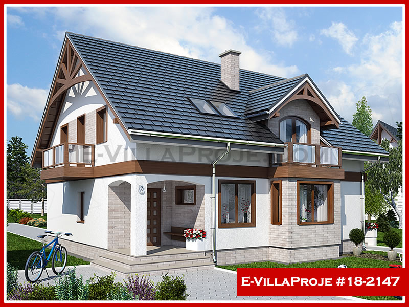 CVL-18-2147 • 217 m² 5+1 Dubleks Çelik Villa - Mimari Kat Planı ve Dış Cephe