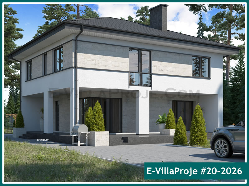 CVL-20-2026 • 217 m² 5+1 Dubleks Çelik Villa - Mimari Kat Planı ve Dış Cephe